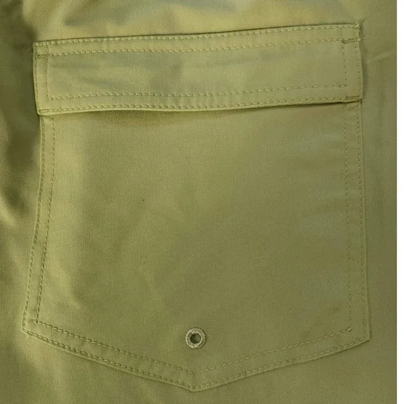 Volcom Manic Trunks Men XL Green Drawstring Swim Shorts Casual Activewear Pocket - Picture 7 of 15